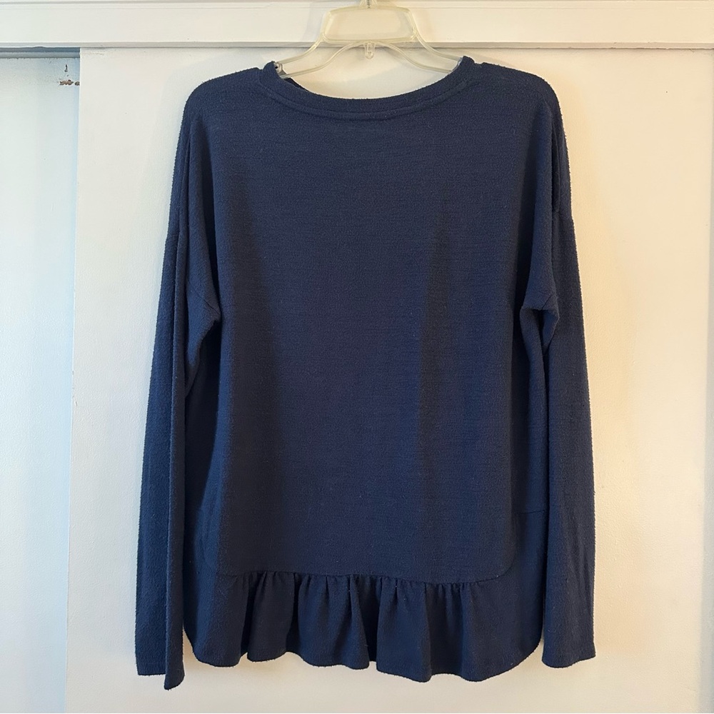 Banana Republic Navy Ruffle Top - Picture 5 of 5